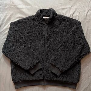 Victoria’s Secret Cozy Black Fleece Zip-Up Sweatshirt